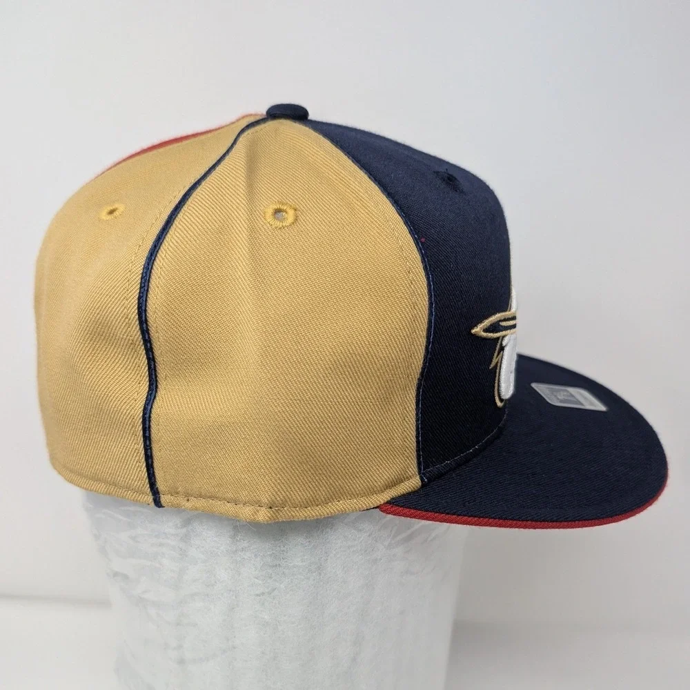 Reebok Cleveland Cavaliers NBA Fitted Hat 7 3/8 NWT Navy Red Wool Flat Brim